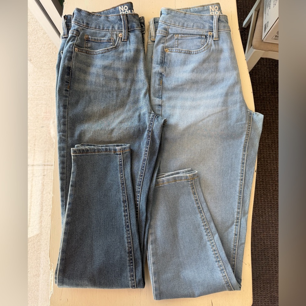 2 pairs - No Boundaries - Blue Denim Jeans Skinny High Rise Size 4 NWT